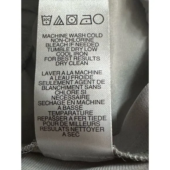 Halston Heritage Sz 6 Straight Leg Paneled Satin Pull On Trousers Elastic Waist‎ - Picture 7 of 8